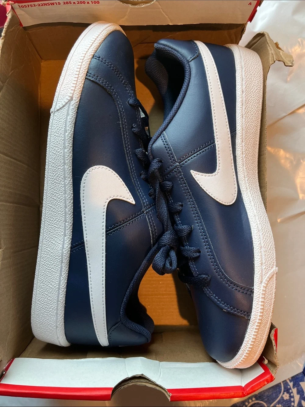 Nike Men’s Navy & White Low-Top Sneakers